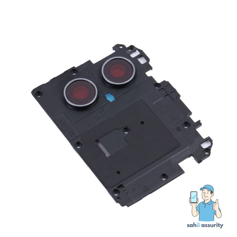 Camera Lens Glass with Frame for Xiaomi Poco M4 5G Blue